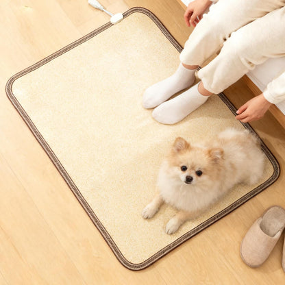 Large Heated Floor Mat, Under Desk Foot Warmer, 10 Temp Levels & Auto Shut Off Timer, Energy-Saving, Waterproof, for Office, Home, Study Play Room 120V 120W 18.5x26.4 inch NM