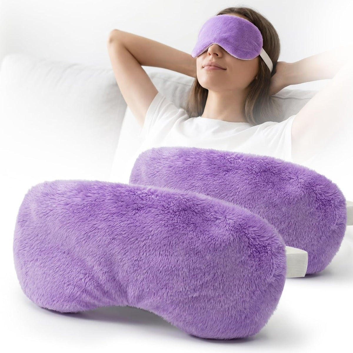 MORLIDEN Heated Eye Mask for Dry Eyes & Stye - Microwavable Warm Compress