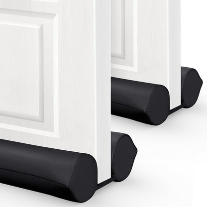 Comfyanno Under Door Draft Stopper - Bottom Door Gap Filler & Seal - Fits 30” to 36” Door, Double Side Block Noise, Sound, Air, Bugs, Dust, Easy to Install, No Adhesive, Black