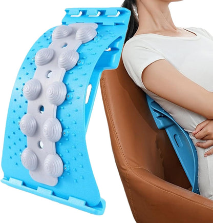 Adjustable Back Stretcher - 4 Level Lumbar Board, Manual Spinal Massager, Ergonomic Muscle Comfort Design, Figure Correction Tool, Shoulder Nerve Relaxation, Slouching Prevention Aid, Home Remedy Use