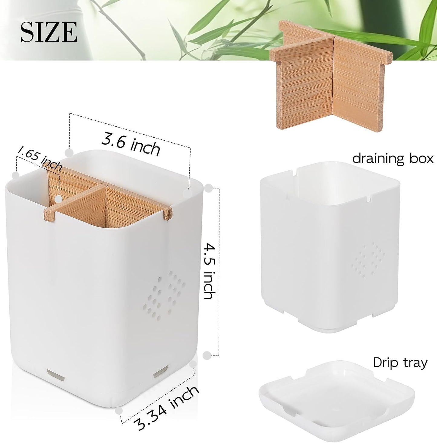 Toothbrush Holders for Bathrooms, Electric Toothbrush Holder, White | Toothbrush and Toothpaste Organizer for Bathroom Countertop, 3 Slot Vanity Storage