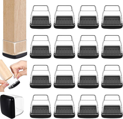 Chair Sliders for Carpet, 16PCS Furniture Sliders for Carpeted Floors & Hardwood Floors, Round Chair Glide Pads for Quickly and Easily Moving Furniture, Protect Floor(Clear, Fit 0.75"-1.1") | Chair Glides for Carpet & Hardwood Floor, Furniture Slides