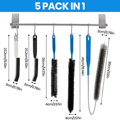 Dryer Lint Trap Cleaning Brush Set, Dryer Vent Cleaner Kit with Refrigerator Condenser Coil Brush, 2 Gap Brushes and 2 Pliers for Home