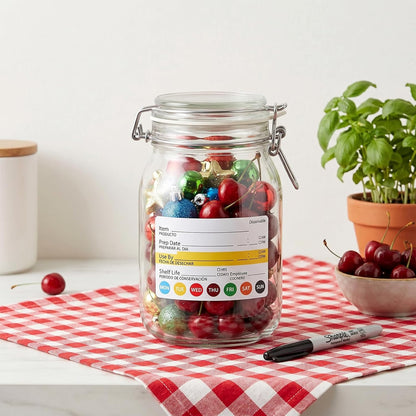 1500pcs Dissolvable Label 2x3in Food Rotation Stickers | 2×3" / 5×7.6cm, easy-to-read format Strong adhesive, sticks to plastic, glass & metal Perfect for restaurants, cafés, kitchen