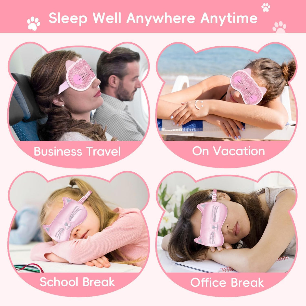 my novel things Cooling Eye Mask and Plush Sleep Mask for Woman 2PCS
