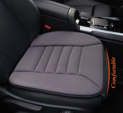 kingphenix Memory Foam Car Seat Cushion for Driver and Office Chair Comfort | 1.2-Inch-Thick Memory Foam Seat Pad, Soft, Breathable Fabric, Non-Slip Silicone Bottom for Long Drives and Office Use, Black