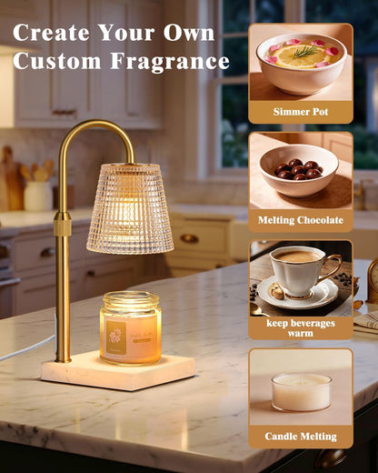 Hong-in Candle Warmer Lamp with Timer, House Warming Gifts New Home Decor