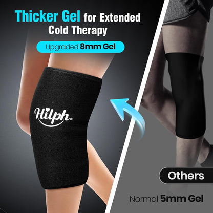 Hilph Knee Ice Pack Sleeve, Flexible Gel Ice Pack for Knee Pain Relief