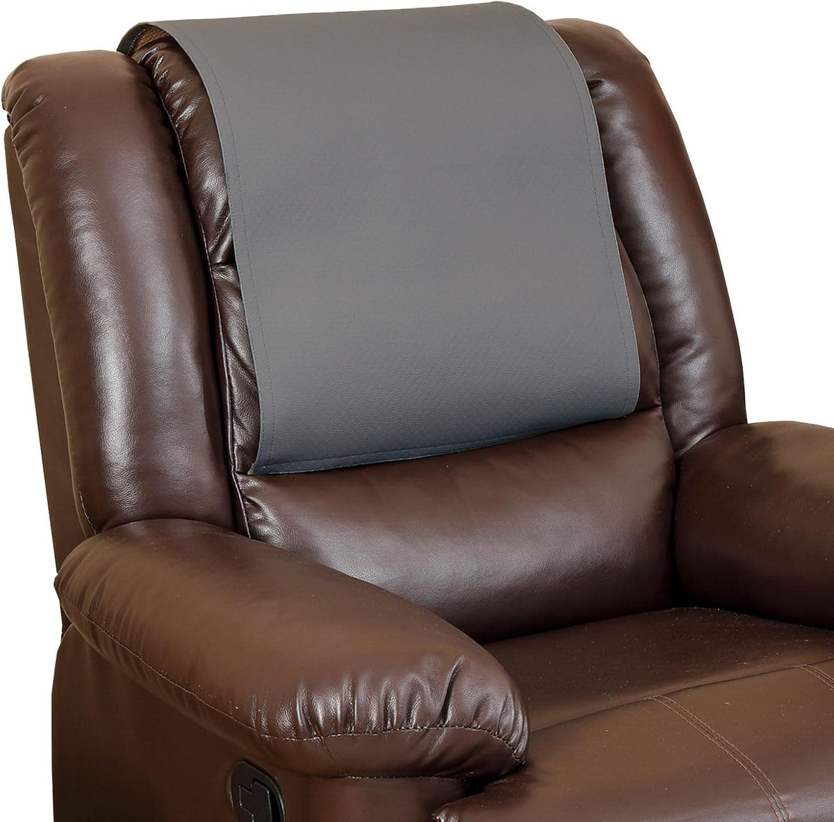 Non Slip Recliner Headrest Protector Washable Faux Leather Headrest Covers for Recliner Chair Waterproof Couch Head Rest Covers for Sofa,Furniture,Office Chair,Theater Seat