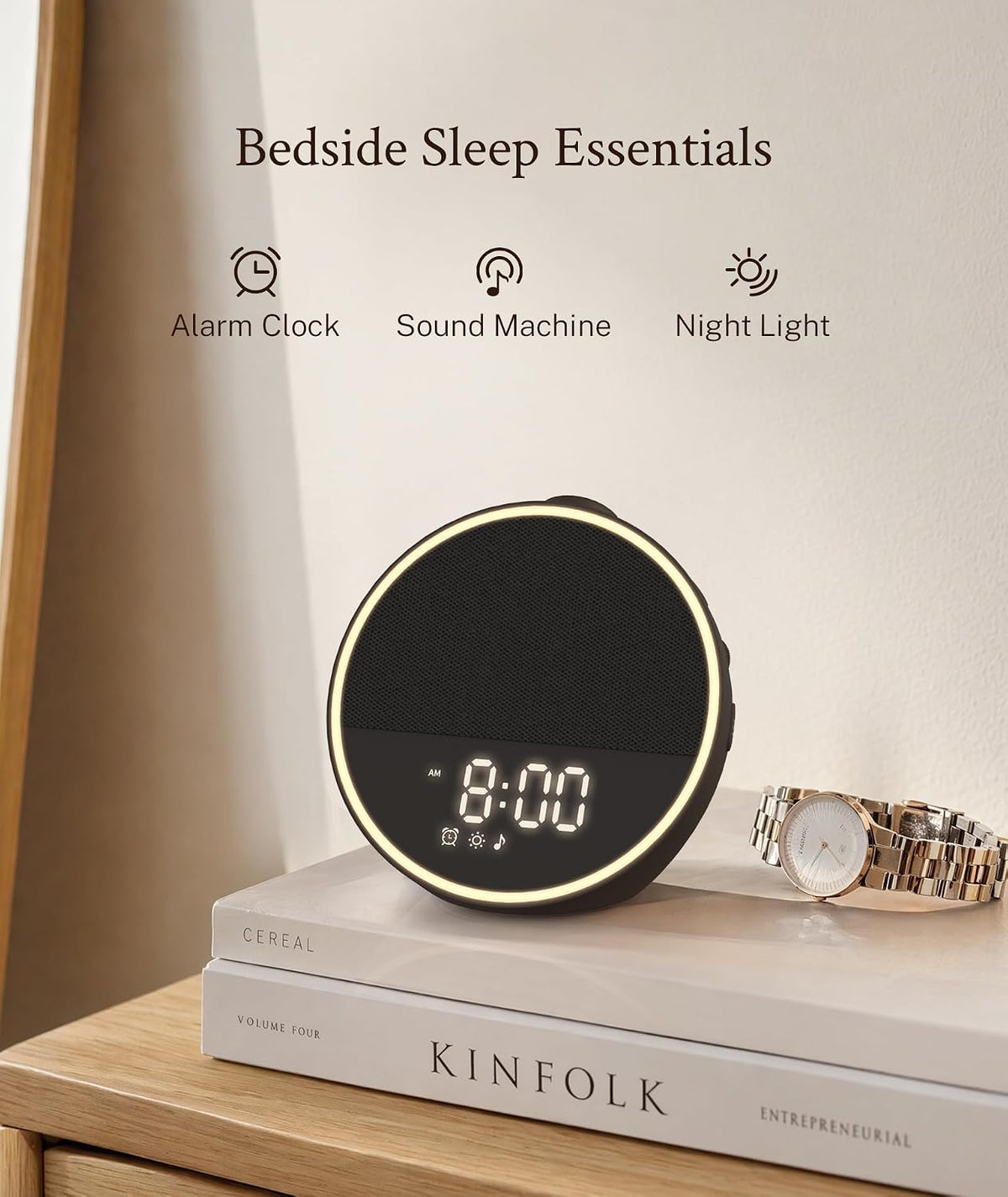 Sound Machine, Alarm Clock, Night Light, Screen-Free Sleep Routine