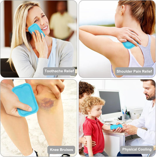 Reusable Small Ice Packs - Hot & Cold Mini Gel Cold Packs for Injuries, Sinus Relief, Tired Eyes, Headaches, First Aid, Pain Relief, Wisdom Teeth, Face - 6 Packs | Sinus Relief, Tired Eyes, Headaches, First Aid, Pain Relief, Wisdom Teeth, Face - 6 Packs