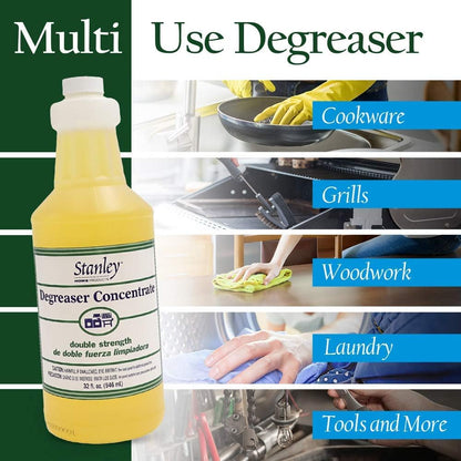 STANLEY HOME PRODUCTS Degreaser Concentrate – Makes Up to 64 Gallons – Industrial Strength Formula, Multi-Surface Cleaner for Kitchen, Cookware, Counters, Tools (Pack of 1)