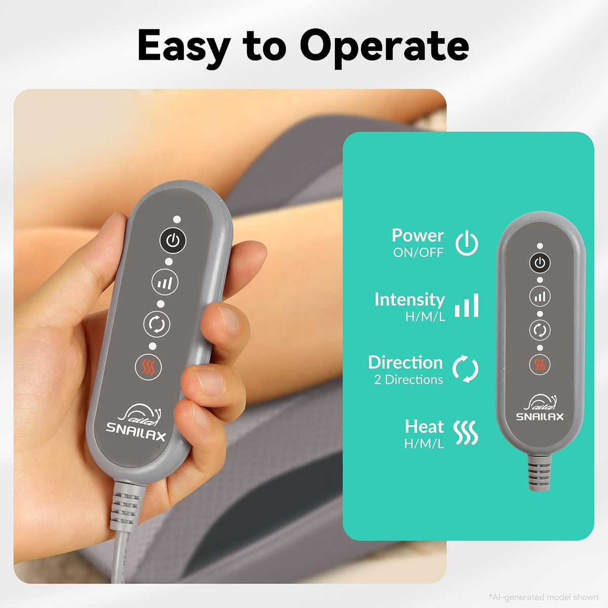Snailax Back Massager with Heat,Shiatsu Massage Seat Cushion,8 Flexible Nodes Massage for Full Back Massage Chair Pad,Chair Massager for Office,Home Use