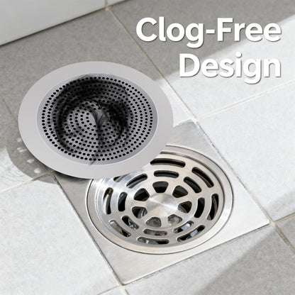 Shower Hair Drain Catcher, Stainless Steel 5.7in Bathtub Drain Protector | Wide rim design for tight bathtub adhesion,easy to clean and trap hair effectively,ideal for families with pets and long hair