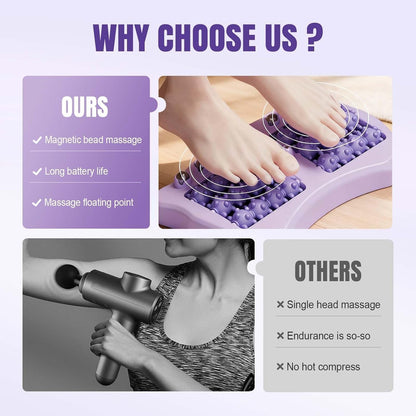 Foot Massage Roller, Portable Reflexology Massager for Relieve Pain from Plantar Fasciitis and Improved Circulation,Three Massage Techniques for Relax Muscles Suitable for Home Office Use (Orange)