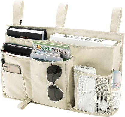 Bseash Bunk Bed Organizer, Bedside Caddy Hanging Bed Organizer Storage Bag 8 Pockets, for College Dorm Rooms Bed, Hospital Bed, Baby Bed Rails, 600D Oxford Cloth
