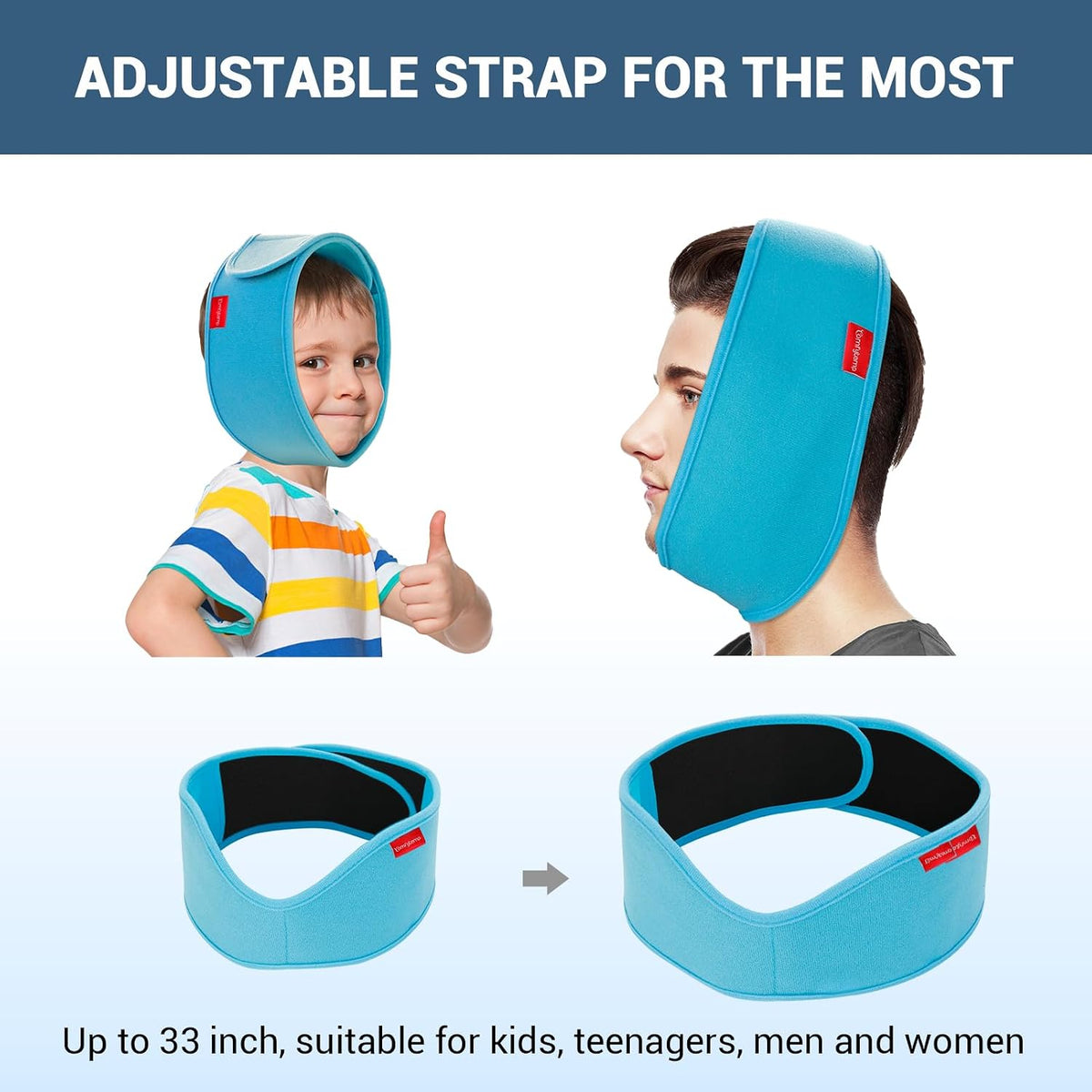 Comfytemp Wisdom Teeth Ice Pack Head Wrap, Gel Face Ice Pack for TMJ Relief