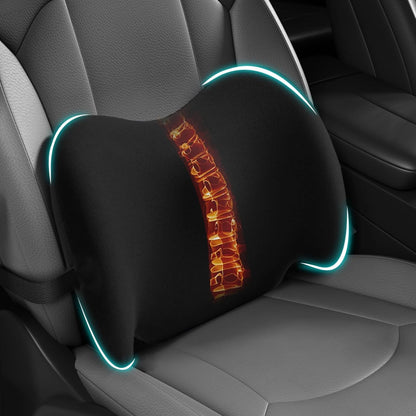 BYMECOST Lumbar Support Pillow for Car, Memory Foam Car Back Cushion | Car Seat Back Pillow for Driving, Adjustable Strap, Ergonomic Lower Back Support Pillow, Office Chairs and Wheelchairs