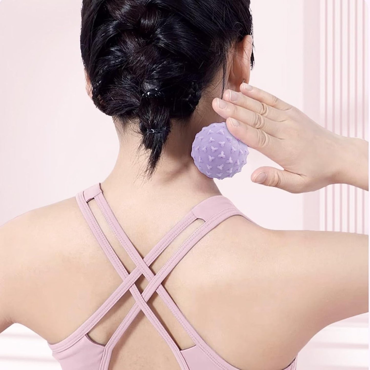 WOVTE Massage Lacrosse Ball Therapy for Sore Muscles Myofascial Release | Shoulders, Neck, Back, Foot, Body, Deep Tissue, Trigger Point, Muscle Knots, Yoga