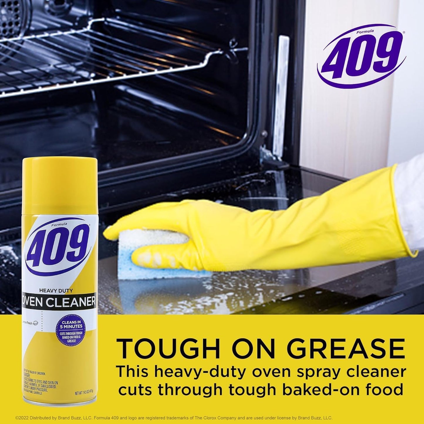 Formula 409 Heavy Duty Oven and Grill Cleaner Spray, Lemon Scent, 14.5 Oz