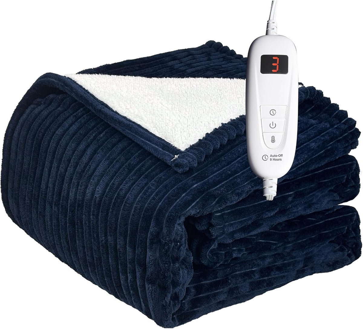 Tefici Heated Blanket Throw,Ultra Soft 2-Layer Flannel Electric Blanket