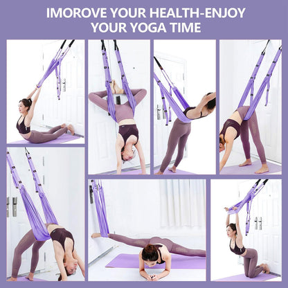 Leg Stretcher Strap Adjustable Fitness Strap Band for Waist Trainer Stretching Door Swing Flexibility Tensile Trainer with Carrying Pouch Back Bend Go Upside-Down for Yoga Practitioner Ballet Dancer Gymnastics Exercises