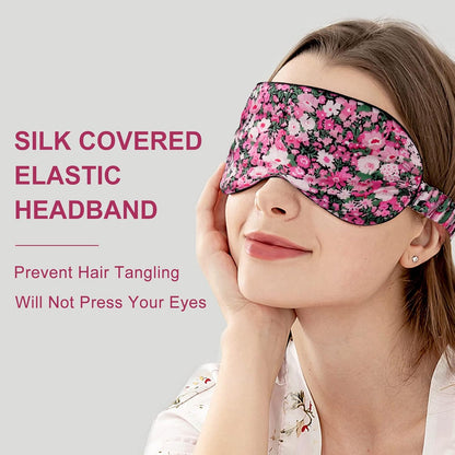 OLESILK 100% Mulberry Silk Sleep Mask for Women - Zero-Pressure Blackout