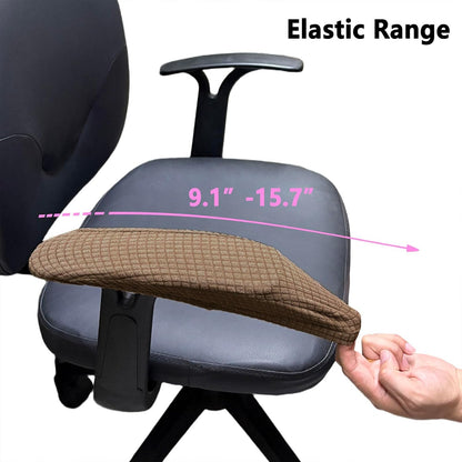 Melaluxe Office Chair Armrest Covers, Stretchable Removable Washable Chair Arm Covers, Elastic Desk Computer Gaming Chair Arm Rest Protector Slipcovers (Black)