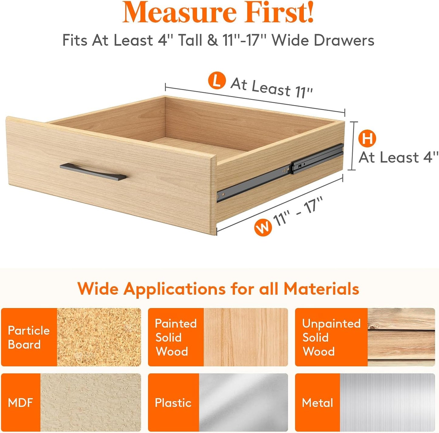 Lifewit 4" High Upgrade Drawer Divider, Adjustable Drawer Organizer Clothes | 5 Pack 11"-17" Expandable Beige Plastic Drawer Separator for Dresser, Kitchen, Closet, Nursery, Office Organization & Storage
