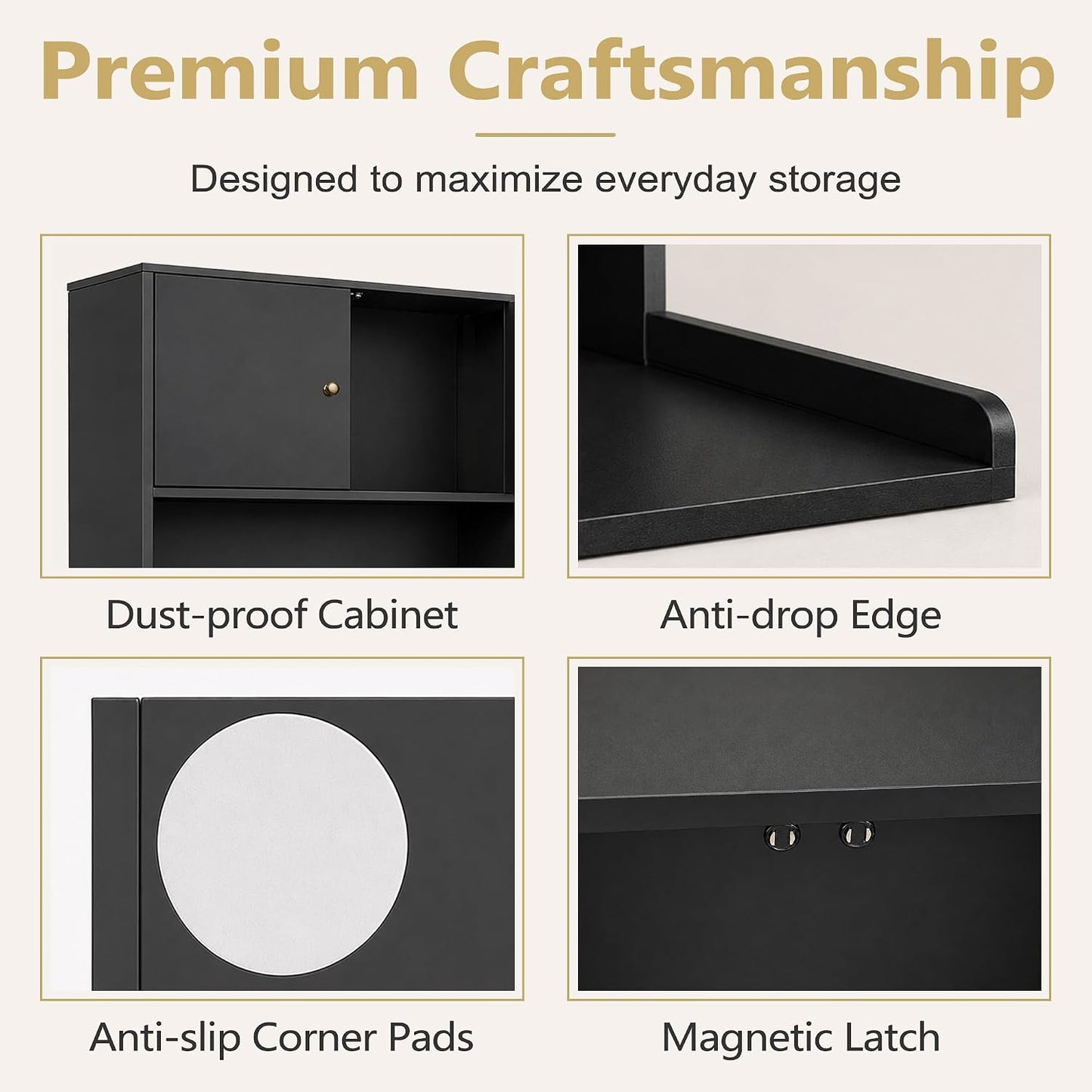Laundry Storage & Organization (Oak) | Washer and Dryer Topper with Edge, Over Washer and Dryer Shelves for Laundry Room, Universal Fit, 27.5"Wx27.5"Dx29"H