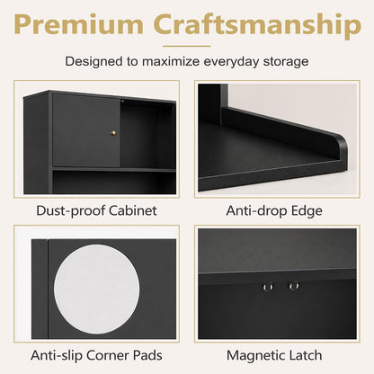 Laundry Storage & Organization (Oak) | Washer and Dryer Topper with Edge, Over Washer and Dryer Shelves for Laundry Room, Universal Fit, 27.5"Wx27.5"Dx29"H