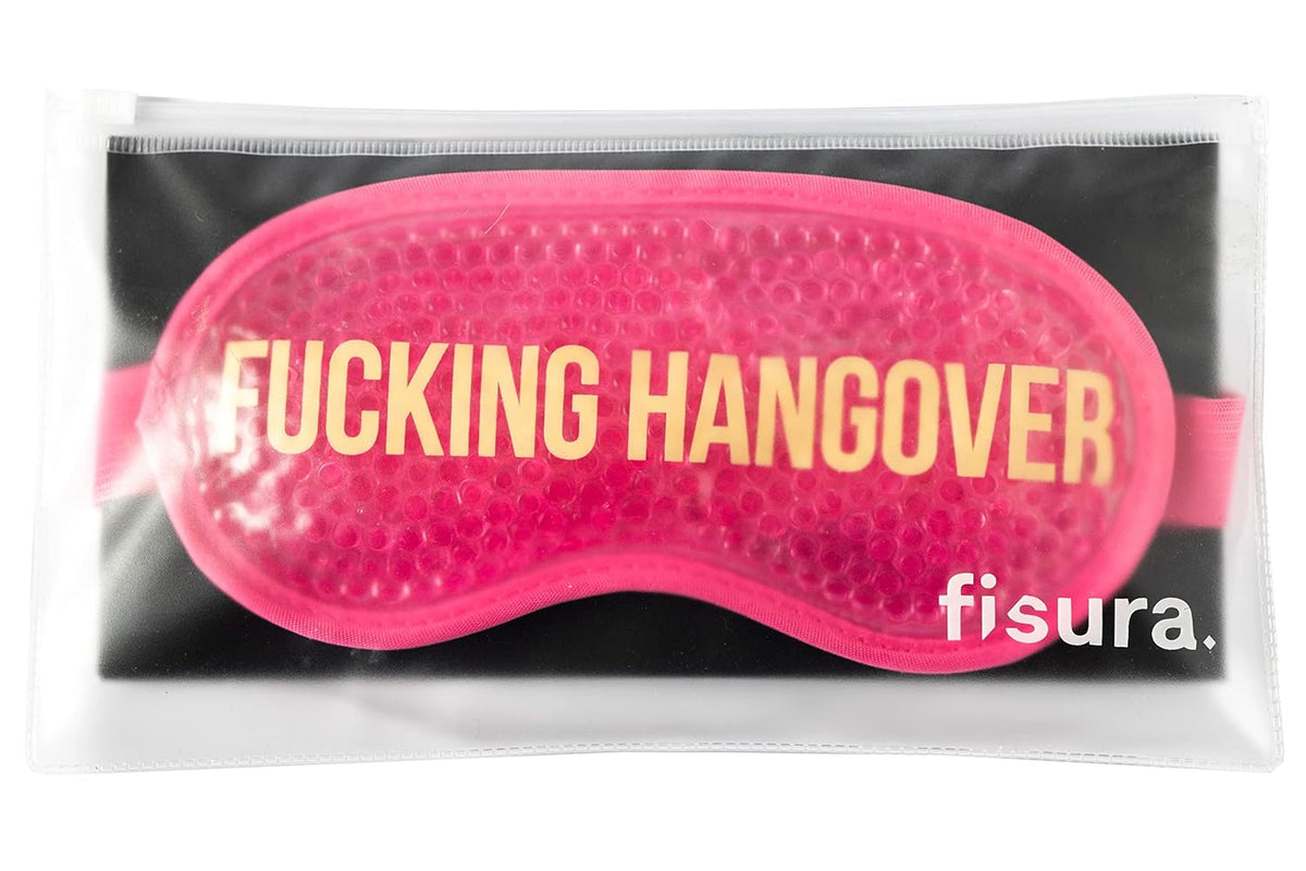 Fisura - Black Cooling Gel Eye Mask for Migraine Relief – Reusable Cold Eye Mask for Puffy Eyes & Dark Circles, Hot & Cold Therapy for Headache & Sinus Pain with Storage Pouch, 7.28 x 3.54 in