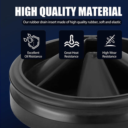 3 3/8" Garbage Disposal Splash Guard Replacement for InSinkErator Evolution | QCB-AM rubber Drain Insert, Sink Baffle, Garbage Disposer Accessories, Upgraded Removable Quiet Collar Drain Plugs, Black