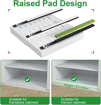 PAKETA 4 Pack Expandable Pull Out Cabinet Organizer,21" Deep | Pull Out Drawers for Cabinets with width from 12" to 20",Sliding Drawers for Cabinets with Upgrade 3 Slide Rails,hold 65 lbs