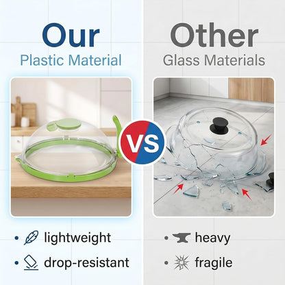 Microwave Splatter Cover with Water Steamer and Vent Hole, BPA-Free, 11.22" | Microwave Cover for Food, Plastic Splatter Guard for Microwave to Keeps Food Soft and Moist and Microwave Clean and Tidy