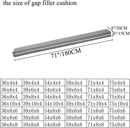 SAMTY Bed Gap Filler for headboard Space Gap Filler Bolster Stopper 54x6x4 | Full Bed, Closes Gaps Between Headboard And Mattress With Supportive Foam And Removable Washable Linen Cover