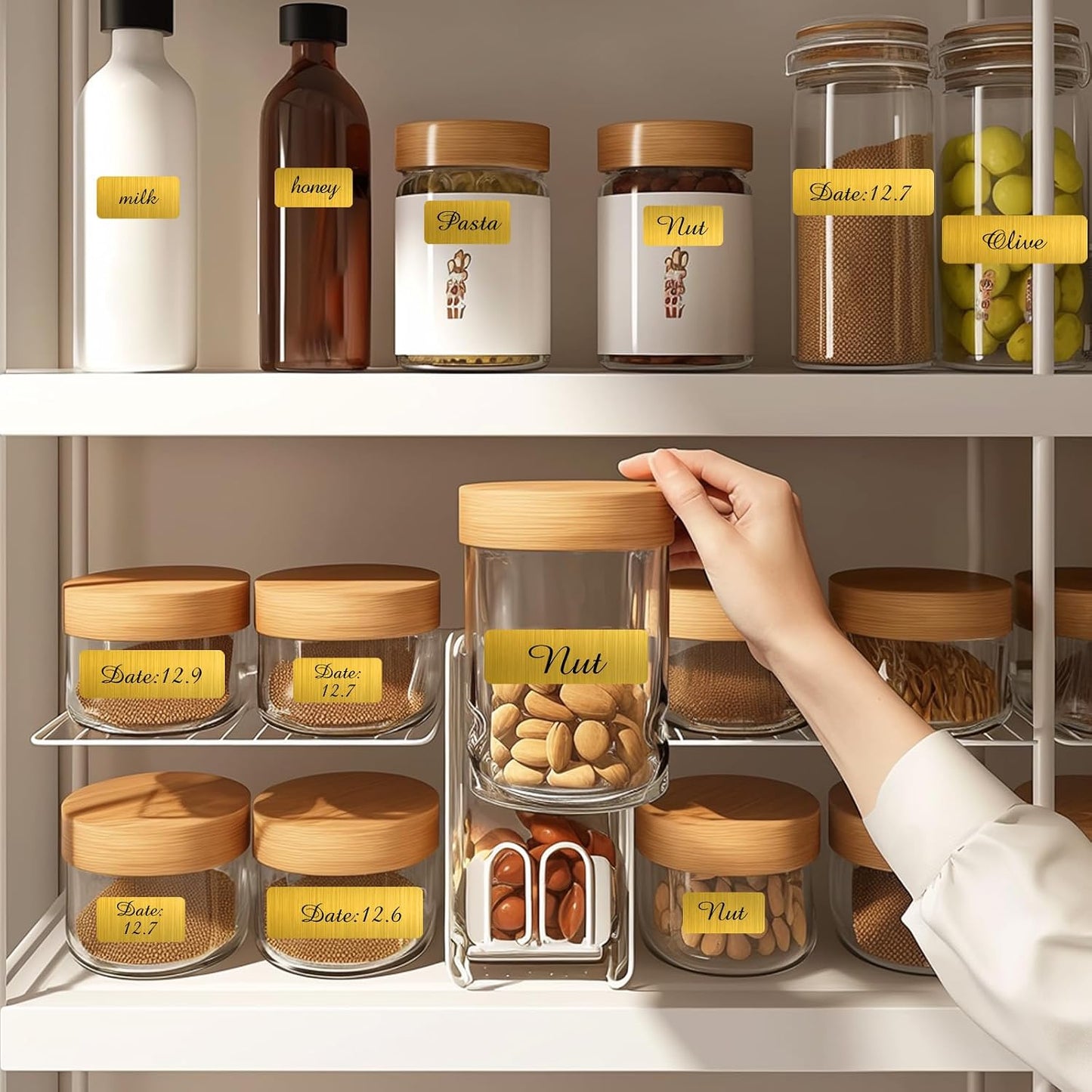 1000 Blank Removable Freezer Labels, Blank Removable Labels Water Oil Resistant with Perforation Line for Food Containers Jars Pantry Organization (Each Measures 1x 3 Inch)