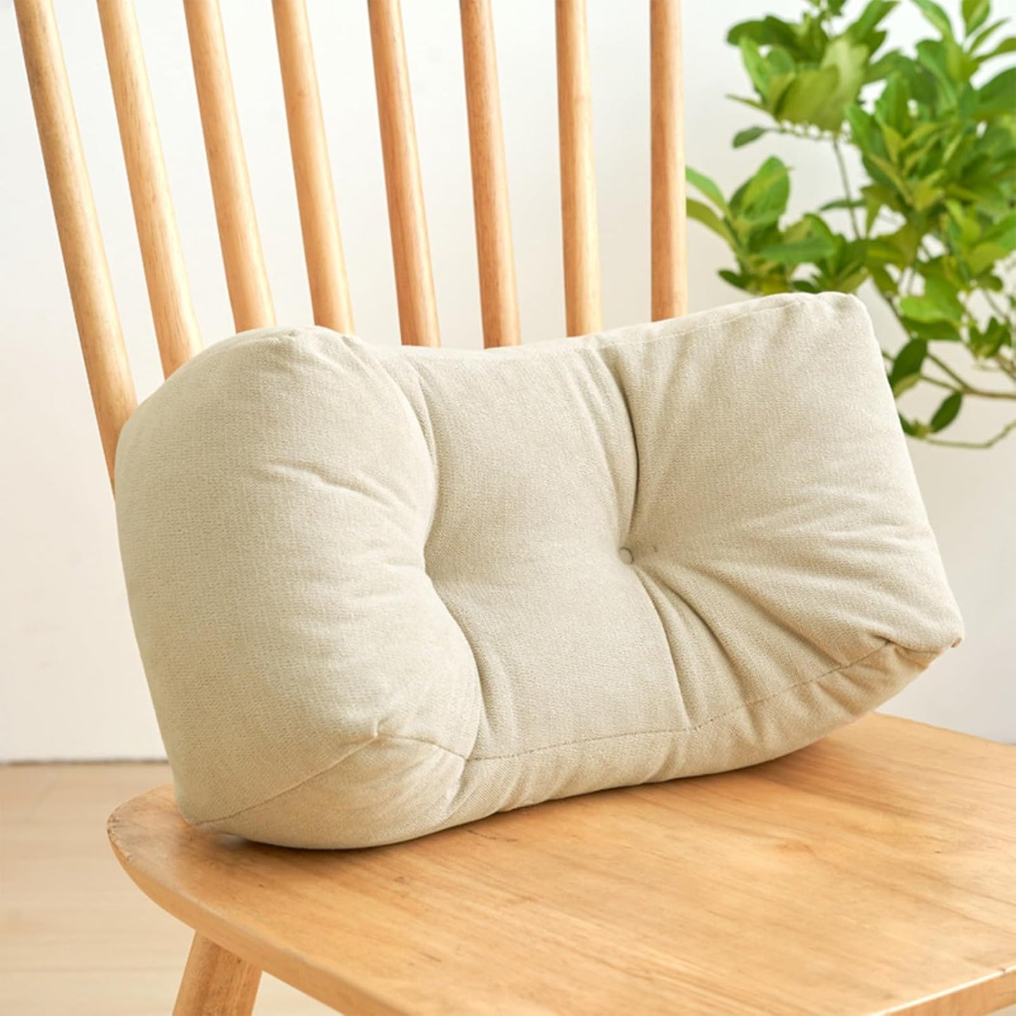 Back Pillow for Chair, Lumbar Support Pillow for Office Chair Lower Back Pain Relief Soft Cushion Car Bed Couch Sitting High Elasticity (Yellow, 35cm*16cm*20cm)