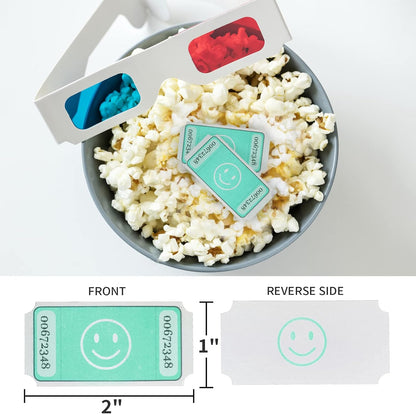 L LIKED Smile Raffle Tickets Roll 1"x2" for Events 1000 Pink | Smile Face Design, Perforated with Consecutive Numbers, Great for Entry, Class Reward & Fundraiser