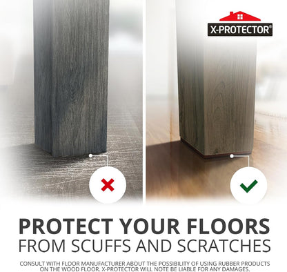 X-PROTECTOR Non Slip Furniture Pads – 12 Premium Furniture Grippers 3"! | Best Self Adhesive Rubber Feet Furniture Feet – Ideal Non Skid Furniture Pad Floor Protectors – Keep Furniture in Place!