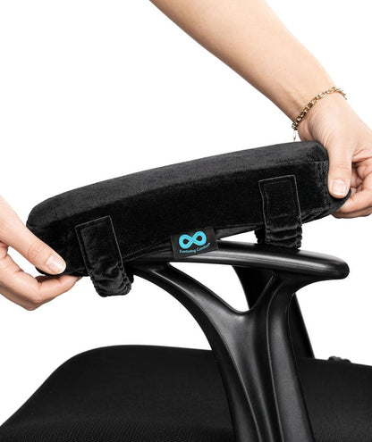 Everlasting Comfort Office Chair & Wheelchair Arm Pads - Memory Foam ArmRest Covers for Desk, Gaming Chair, Arm Pillow Seat Cover Cushions & Protectors to Relieve Pressure for Elbows