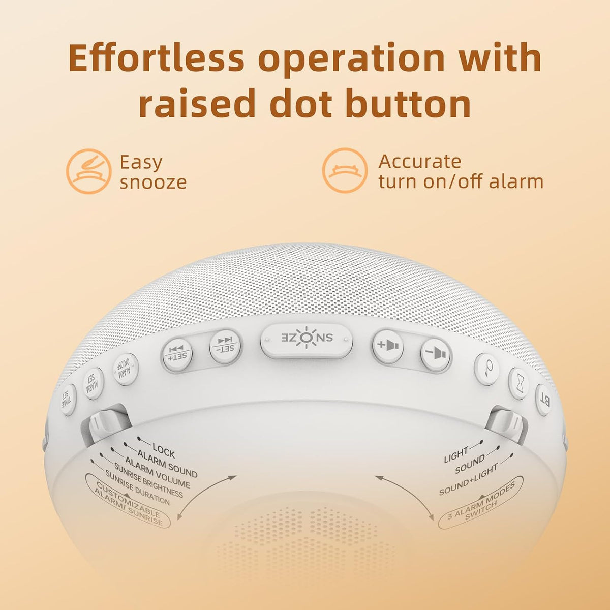 Odokee Sunrise Alarm Clock White Noise Machine: Natural Wake Up Light
