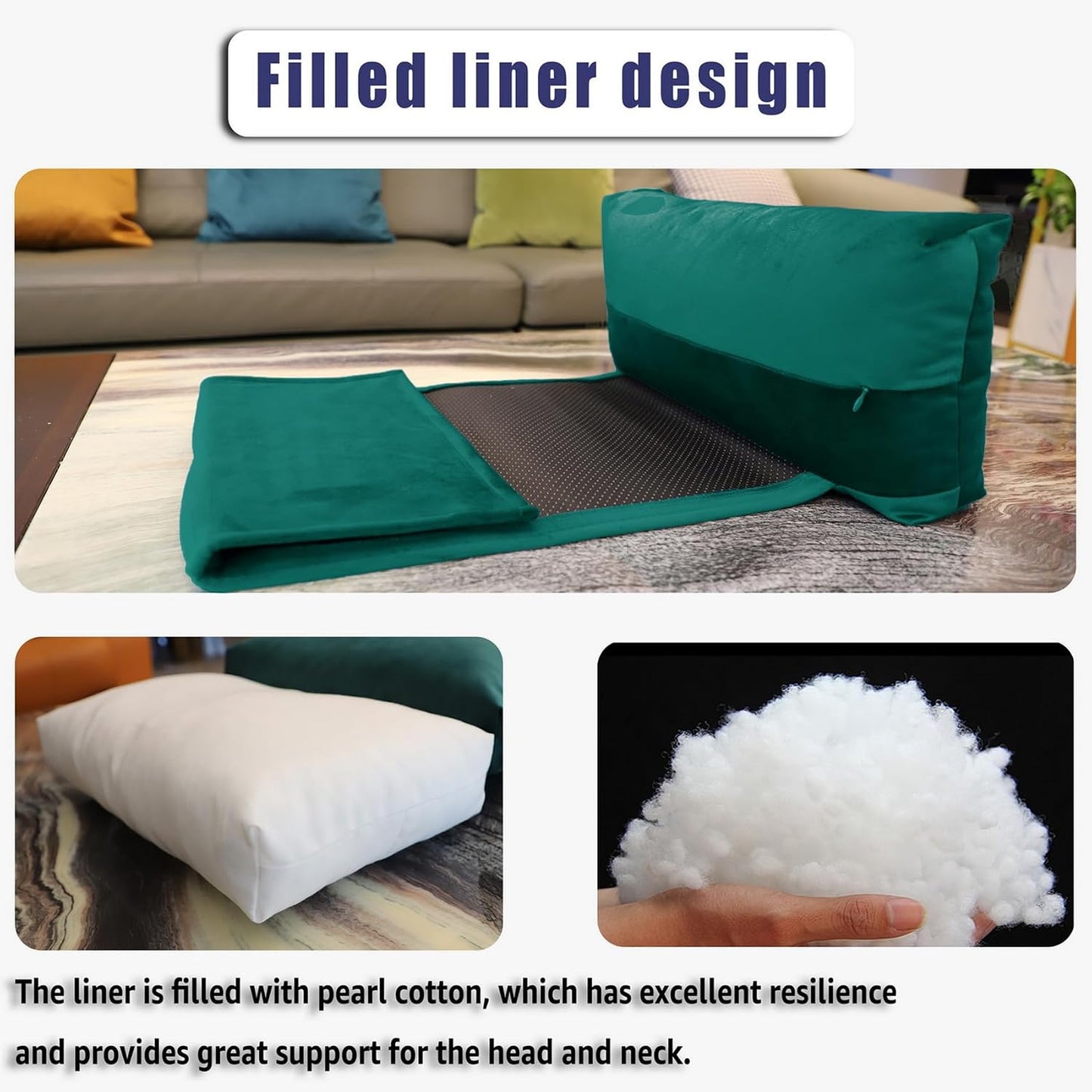 Adjustable Headrest Pillow for Recliners and Armchairs - Non-Slip Velvet Cushion for Neck Support and Pain Relief (Gray)