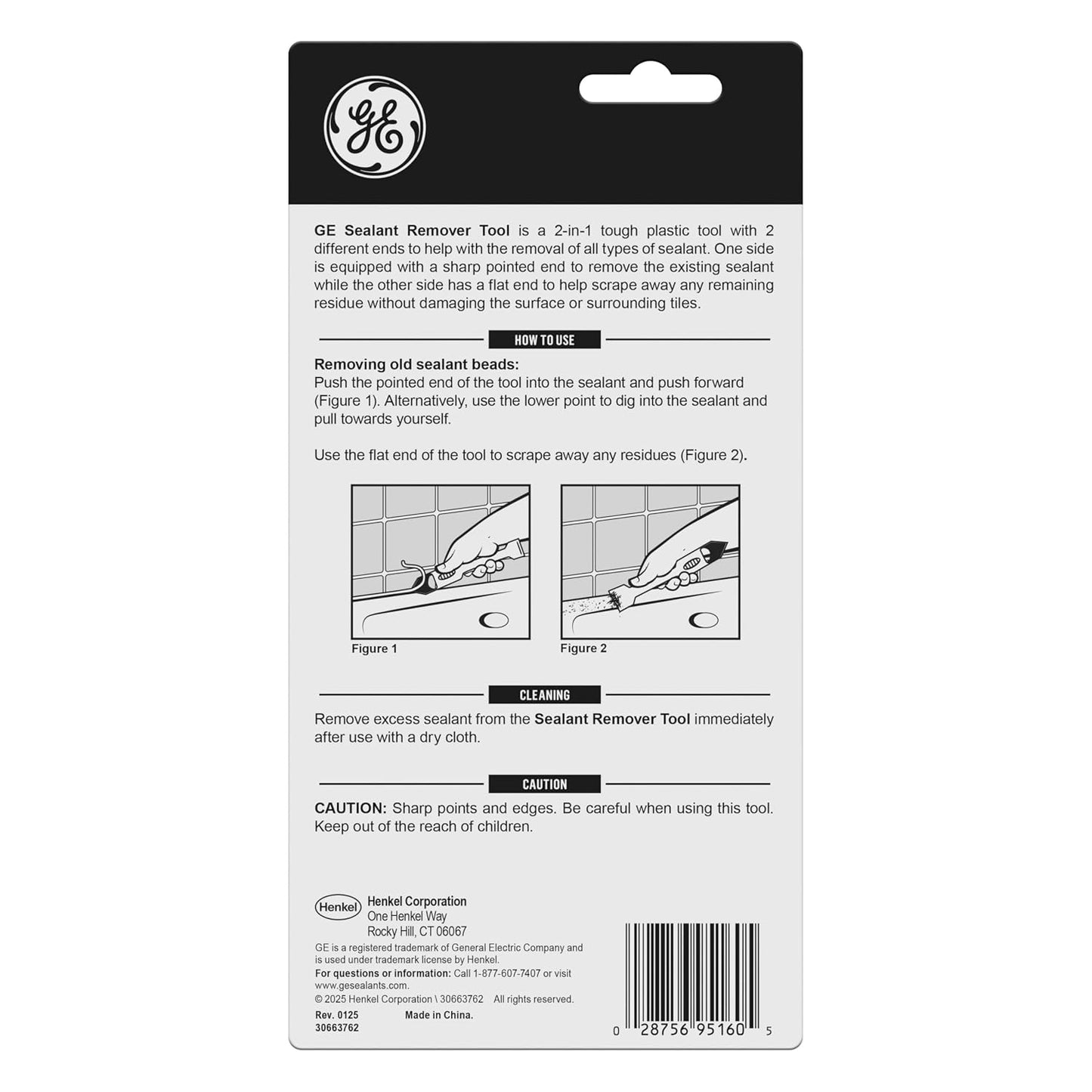 GE Sealant Remover Tool, Black, 1 Piece, 1 Pack