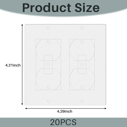 Tondiamo 20 Pcs Outlet Insulation and Draft Sealers Foam Insulation Pads Electrical Outlet Light Switch Covers Wall Gasket, 4.25 x 4.3 Inch