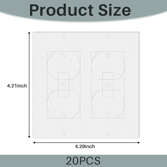 Tondiamo 20 Pcs Outlet Insulation and Draft Sealers Foam Insulation Pads Electrical Outlet Light Switch Covers Wall Gasket, 4.25 x 4.3 Inch