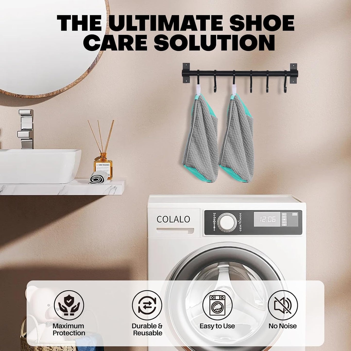 Shoe Washing Machine Bag: Laundry Shoe Bag for Washer and Dryer - 2pc Reusable Shoe Cleaning Bag for Sneaker Tennis Shoes Unstain Cleaner Kit (Yellow 2pcs)