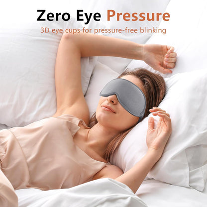 Sleep Mask for Side Sleeper Women Men, Eye Mask for Sleeping Light Blocking, 3D Contoured Cup Sleeping Mask, Soft Breathable Sleep Eye Mask with Adjustable Elastic Strap for Travel (Pastel Blue)