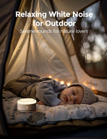 Momcozy Sound Machine for Baby | Portable White Noise Sound Machine for Sleep Rechargeable | 20 Sleep Sounds White Noise Machine with Nursery Night Light | Travel Sleep Sound Machine Battery Based