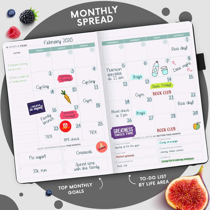 Clever Fox Wellness Planner & Food Journal for Weight Loss, A5 Orange | 5.8"x8.3" nutrition & exercise tracker for women tracking meals, diet & symptom diary, calorie counter notebook, stickers